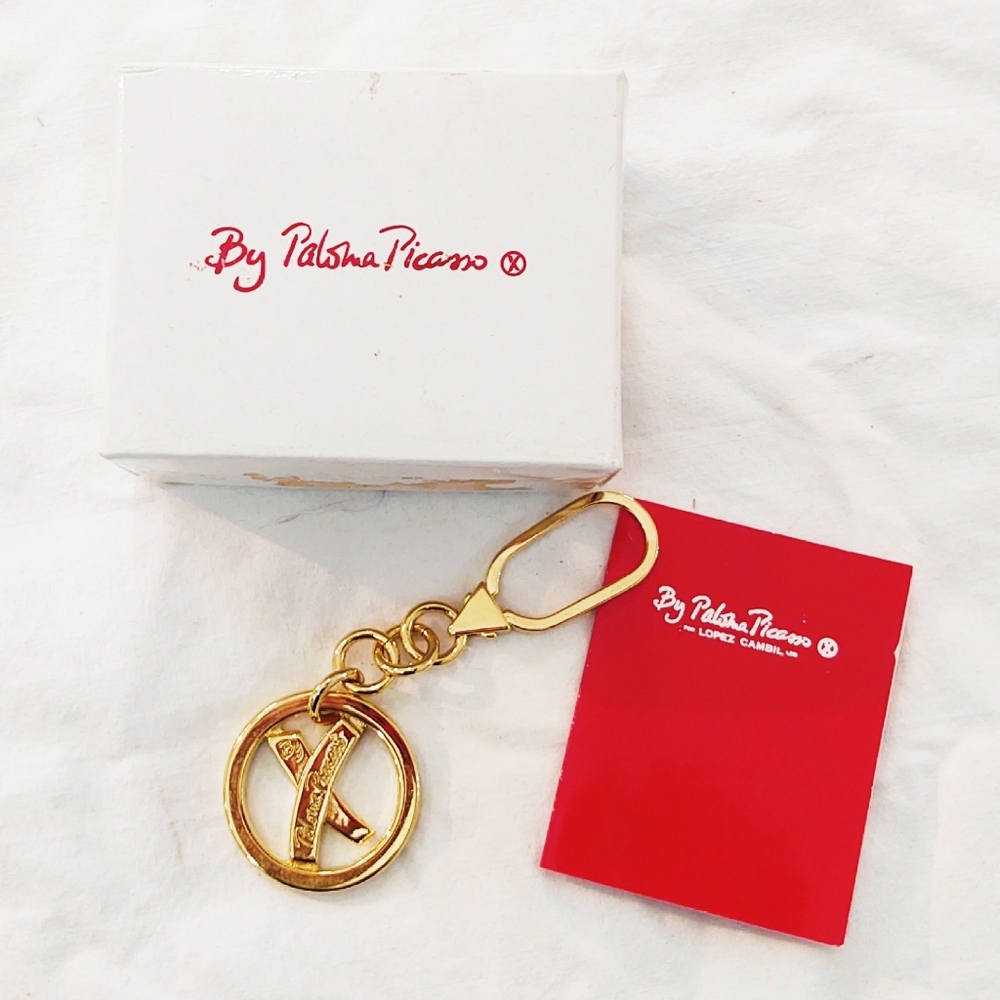 New Paloma Picasso Gold Plated X Keychain